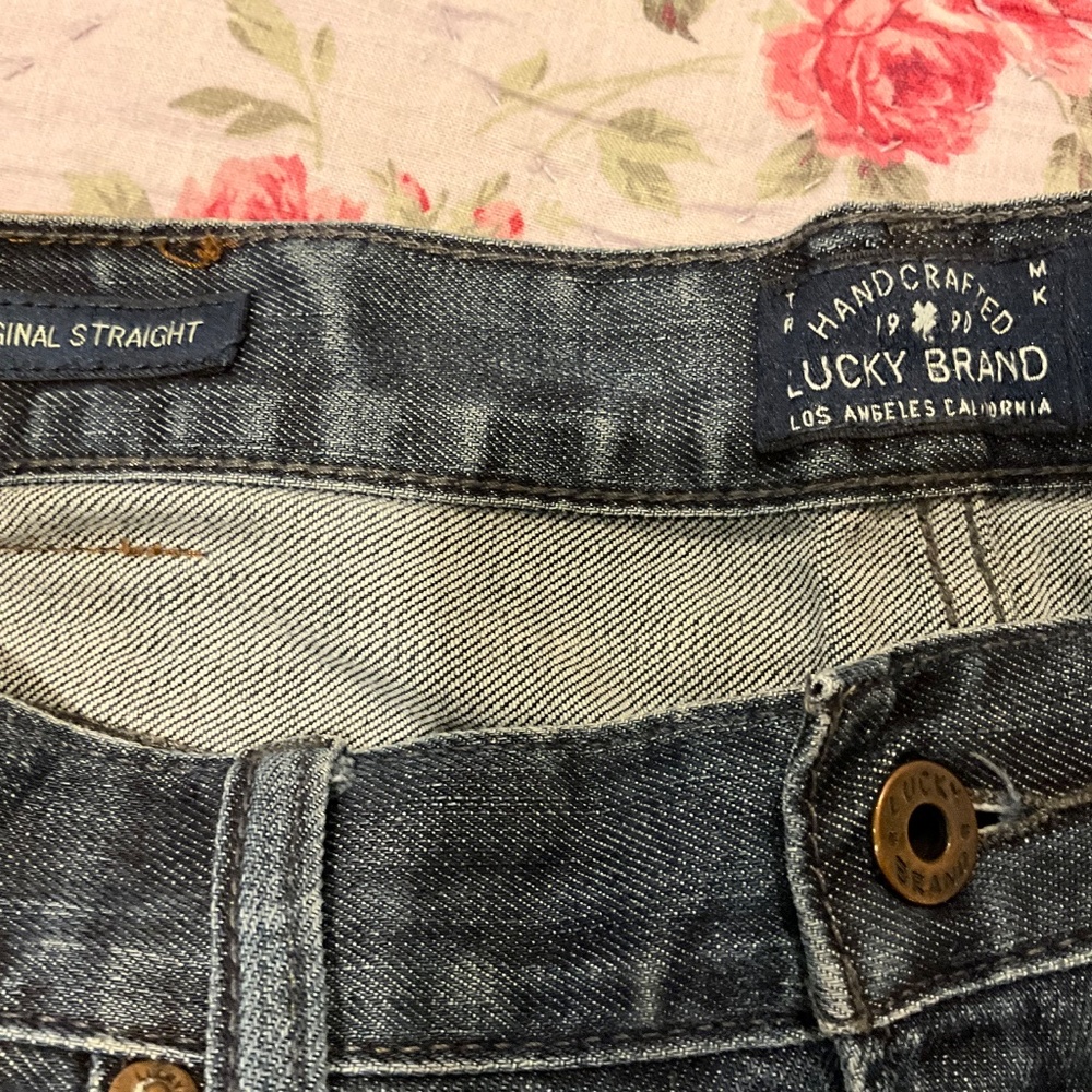Lucky Brand 221 Original Straight Distressed Denim Men’s Jeans 32x34 32 34 - Picture 6 of 10